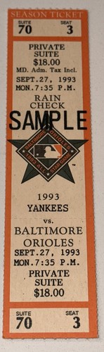 Biglietto orioles yankees mlb - biglietto,