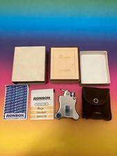 Ronson Banjo Accendino Benzina Vintage Confezione Originale Funzionante