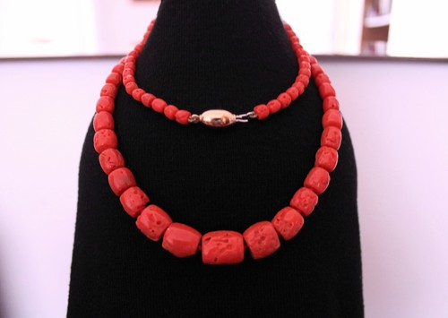 Collana corallo rosso - corallo,