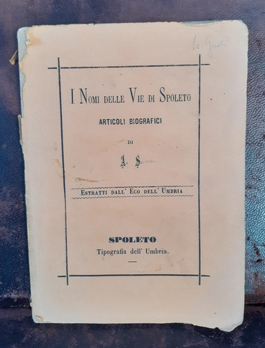 Nomi delle vie - i,