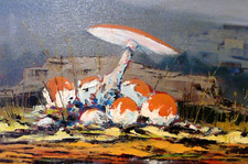 QUADRO dipinto  PAESAGGIO  cm 50x70  olio su tela  firmato  originale arte