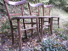 N° 4 sedie legno vintage Anni