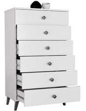 BDW Cassettiera bianca con 6