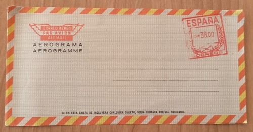 Aerograma edifil número 160 - aerograma,
