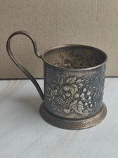 Portabicchieri vintage URSS PODSTAKANNIK Melchior tazza tè sovietico russo
