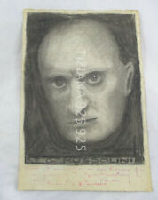 AUTENTICO RITRATTO DIPINTO DISEGNO MILITARE MUSSOLINI 1924