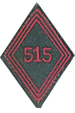 515eme Regiment du TRAIN - Losange de bras  - modèle troupe à 3 SOUTACHES