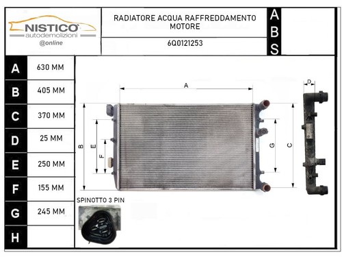 Radiatore acqua per volkswagen - per,