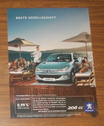 Rara pubblicità peugeot - peugeot, 206