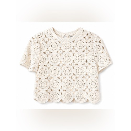 Top pizzo all uncinetto - top,