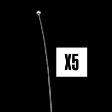 5X Aghi per perline Ago per creazione di gioielli di perle Fai da Te Argento 925