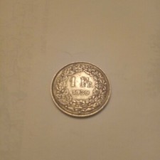 1 Franco Svizzero 1939 5 grammi Argento 835. Buona conservazione BB/BB+