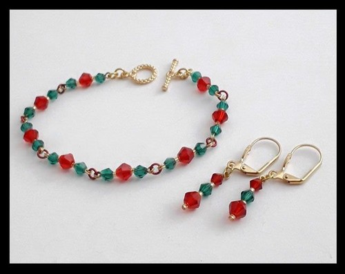 Set bracciale orecchino - set,
