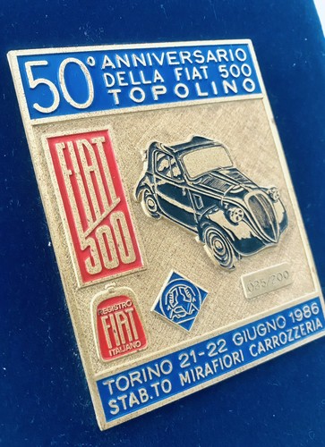 Targa commemorativa fiat - targa,