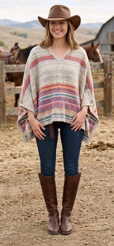 Poncho maglione donna kuna - maglione,
