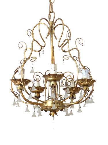Lampadario vintage vetro - lampadario,