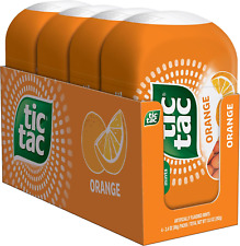 Tic Tac Menta Aromatizzata Arancia 4 Confezioni Bottiglie Rinfresco On-The-Go 3,4 Oz Ciascuna