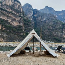 Tenda con gonna da neve bocca camino 5,24 piedi ~ 7,21 piedi stanza in piedi 2-4 per 4 stagioni