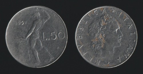 Lire 1957 vulcano italia - lire,