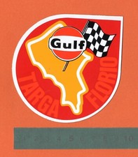 Adesivo Sticker Vintage Auto Moto Tuning Aufkleber Autocollant GULF Targa Florio
