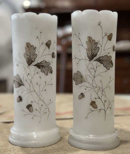Vecchia coppia opaline vasi - vecchia, di