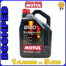 5 Litri Motul 8100 X Clean+ EFE 0W30 Olio Motore VW 504 507 00 Bmw LL04 MO33