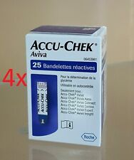 OFFERTA 4 Accu-chek aviva 100 strisce reattive diabete test glicemia SCAD 10/26