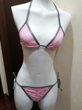 Bikini Costume Calzedonia TG. 2 Rosa E Argento Coccinelle Nuovo