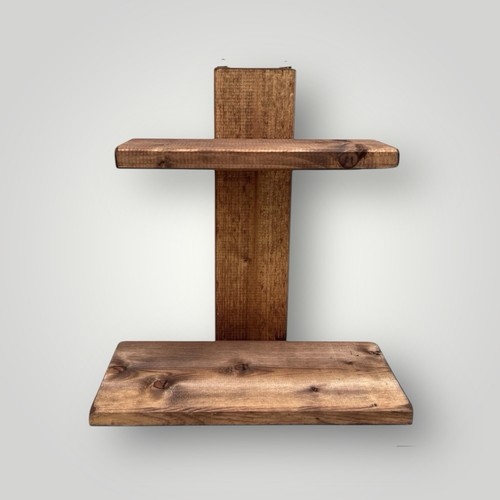 Mensola due ripiani - mensola, legno