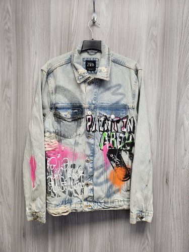 Giacca denim blu chiaro zara - giacca,