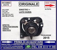 FARO FANALE FENDINEBBIA + SUPPORTO SINISTRO SX FIAT 500 mod 312 2007-2015