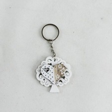 26868 Bomboniere Portachiavi Ciondolo Albero della Vita in Legno e Cuore Coppia