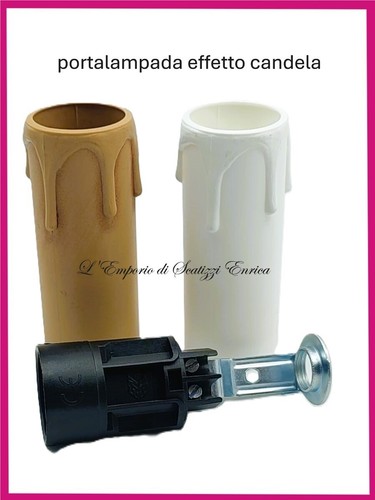 Portalampada finta candela - in,