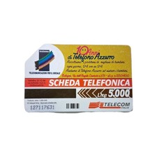 Scheda Telefonica Telecom Italia 10 Anni Di  Telefono Azzurro 1999,Rara, 1000000