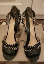 Sandali marca Bruno Premi n. 37 pelle/cuoio nere/panna