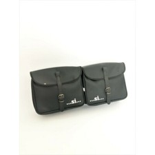 COPPIA BORSE BORSETTE LATERALI NERO NERE IN ECOPELLE PER PIAGGIO SI VINTAGE