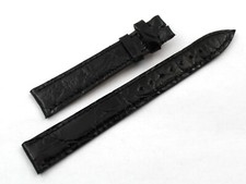 Strap Band Crocodile Veritable Nero 16/14mm Service Band Elegante Lady Top Watch