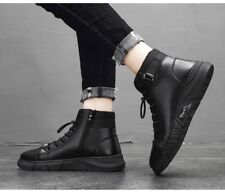 Stivali da uomo in pelle PU stivaletti con plateau per uomo!??Sped.Gratuita