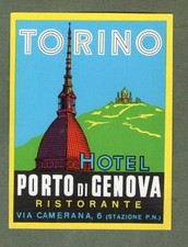 RARE Hotel luggage label ITALY