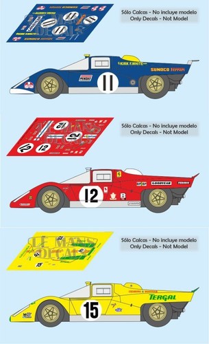 Decals ferrari 512 mans - m,
