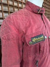 Giacca BELSTAFF EVOLUTION MOJAVE vintage rosso cotone cerato Malenotti epoca S uomo