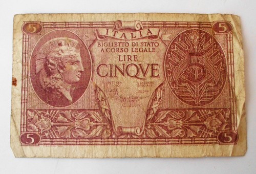 Banconota lire 1944 - banconota,