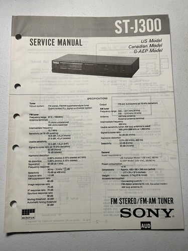 Sony j300 sintonizzatore - st-j300,