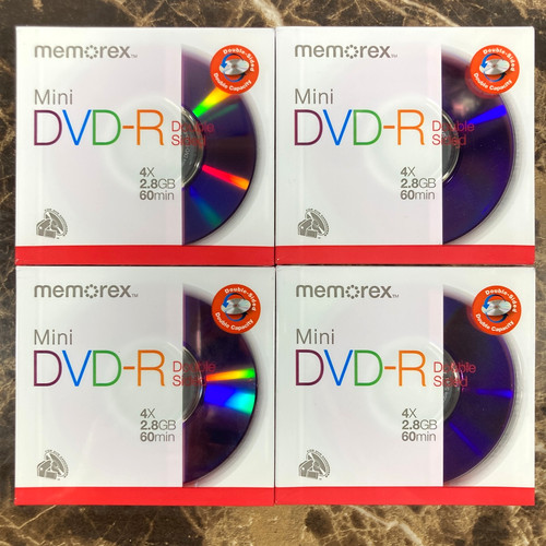 Memorex mini dvd 8gb 60min - 2.8gb,