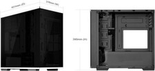 SilverStone Technology SST-LD01B Lucid Serie Mini Tower Micro ATX Case Vetro
