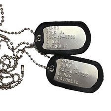 DogTag Piastrine Militari Inox