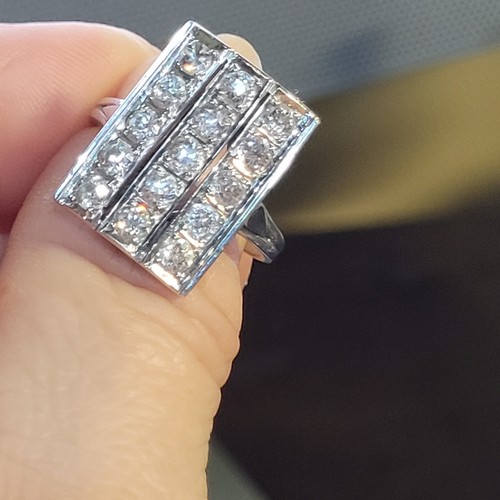 Anello rettangolare vintage - rettangolare,