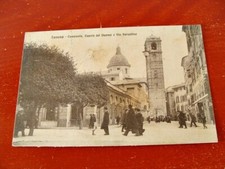 (FP.B02) SAVONA - CAMPANILE, CUPOLA DEL DUOMO E VIA VERZELLINO animata (vg 1917)