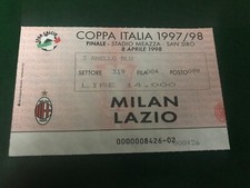 Milan - Lazio 97/98 finale coppa Italia biglietto ticket 