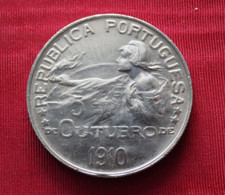 Portogallo 1 Escudo 1910 rara Nascita della Repubblica
